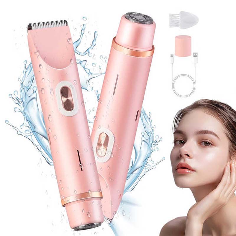 মহিলাদের 2-in-1 Electric Bikini Trimmer Dual Head Shaver, IPX7 Waterproof Rechargeable Body Hair Razor thumbnail 4