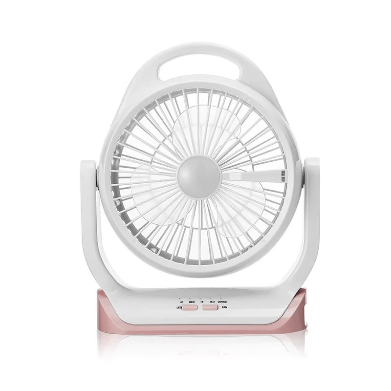 Rechargeable Portable USB Desktop Air Cooling Fan with LED Light, 3 Speed Adjustable Table Fan thumbnail 5