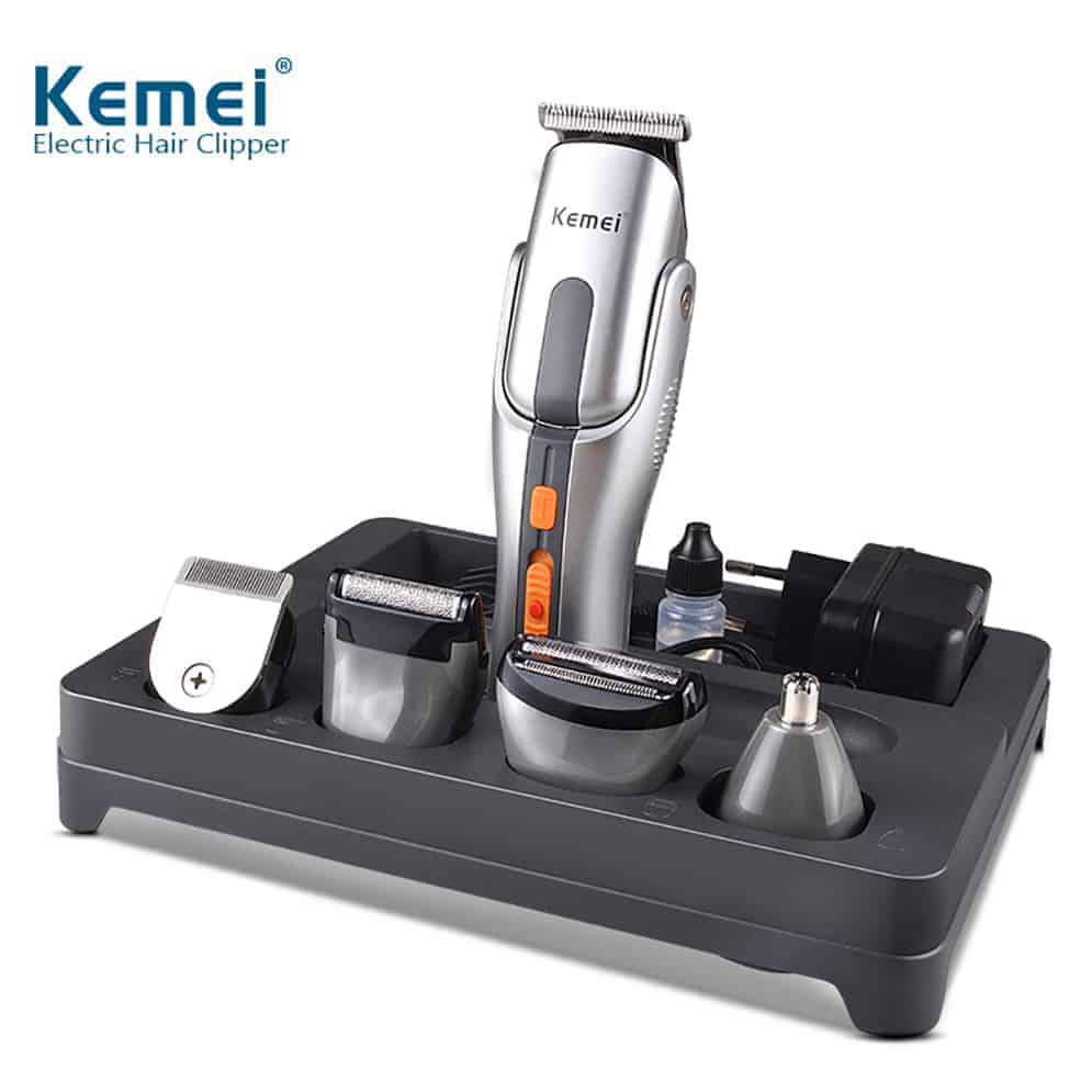 Kemei KM-680A Men's Grooming Kit Trimmer, Rechargeable Cordless Beard Hair Nose Trimmer Shaver thumbnail 3