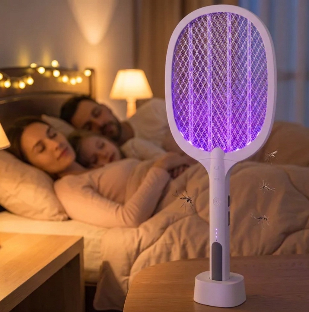Weidasi WD-979 Rechargeable Electric Mosquito Bat Insect Racket with LED Light thumbnail 2