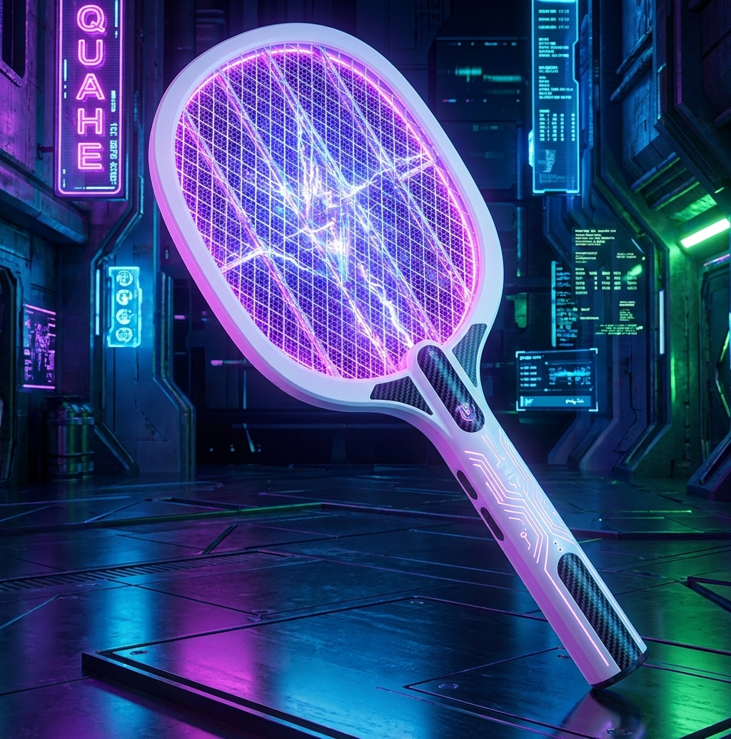 Weidasi WD-979 Rechargeable Electric Mosquito Bat Insect Racket with LED Light thumbnail 5