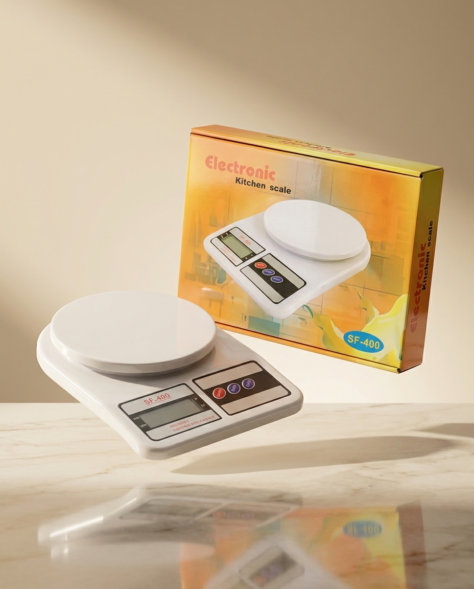 SF-400 Digital Kitchen Scale Food Weight Measuring Machine, Portable Electronic Kitchen Scale with AA Battery
